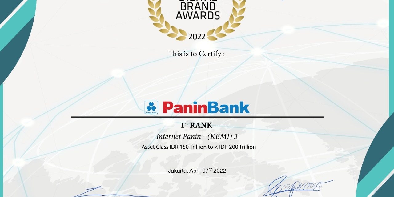 PaninBank Sabet 7 Penghargaan Infobank Digital Brand Award 2022