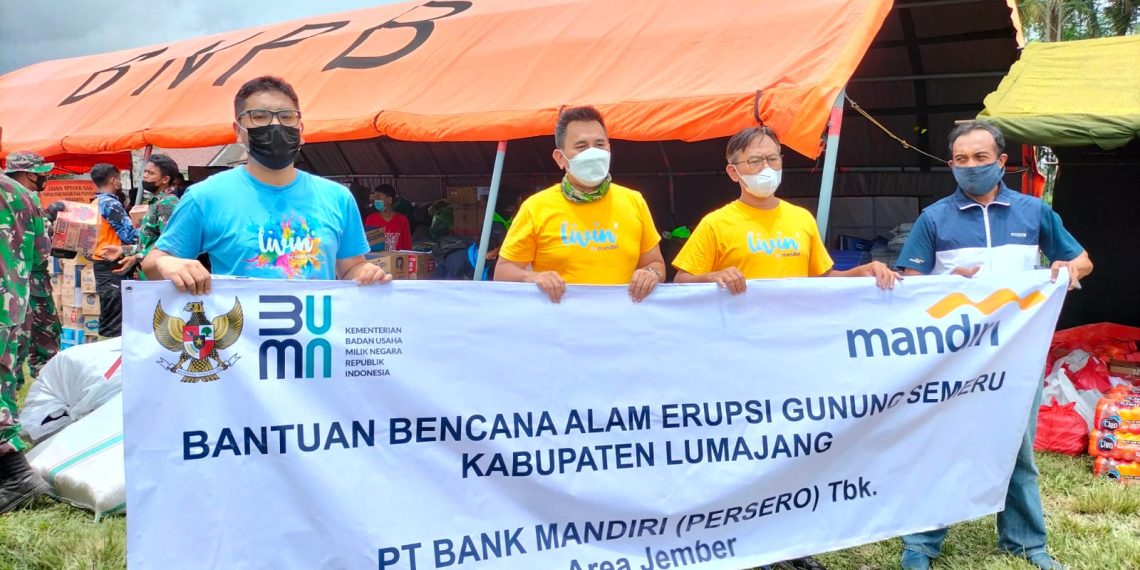 Bank Mandiri Salurkan Bantuan Untuk Korban Erupsi Gunung Semeru