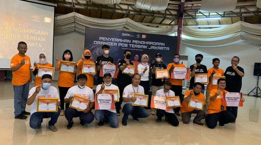 Raih Omzet Tertinggi, Pos Indonesia Apresiasi 100 O-Ranger Terbaik