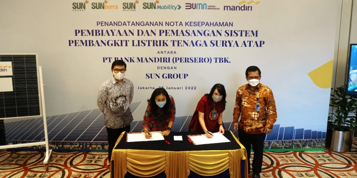 Bank Mandiri dan SUN Energy Dukung Target Dekarbonisasi Pemerintah