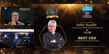 Dirut BJB Yuddy Renaldi Raih Indonesia Best CEO Awards 2022
