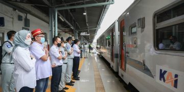 Kementrian BUMN Lepas 6.082 Pemudik dengan Moda Kereta Api