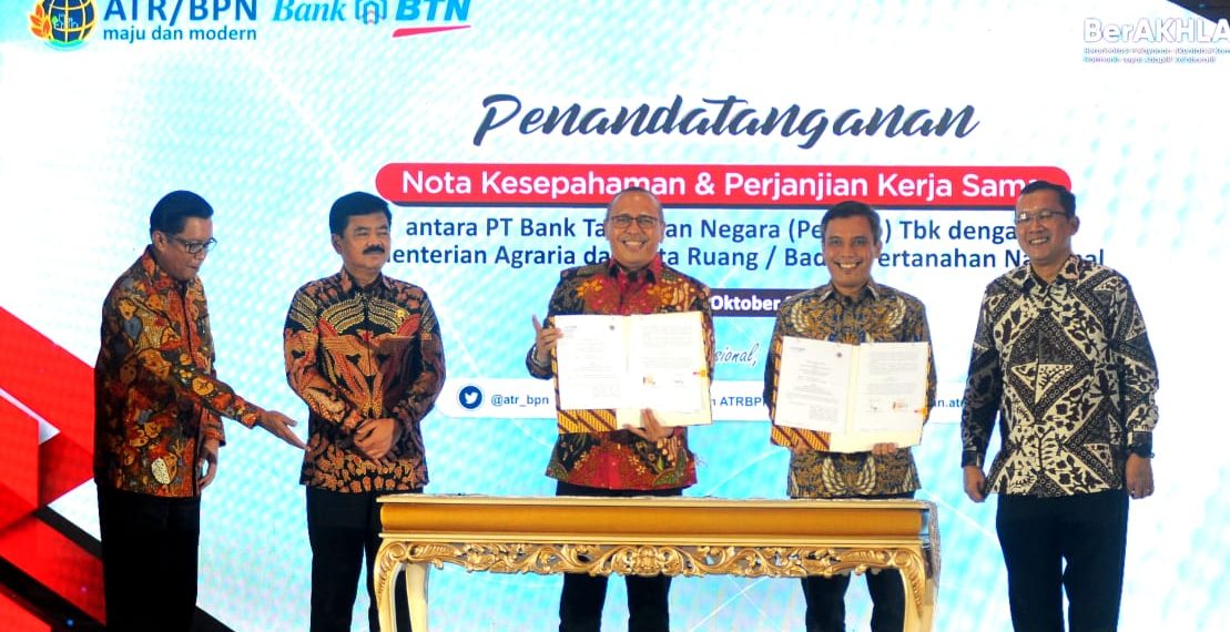 Kementerian ATR/BPN dan BTN Kolaborasi Percepat Penyelesaian Sertifikat Rumah