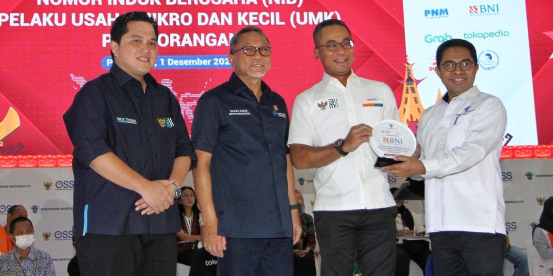 Angkat UMKM Naik Kelas, Erick Thohir Minta BNI Percepat Penerbitan NIB