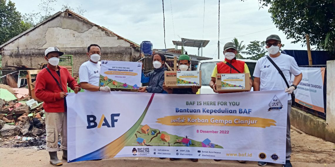 BAF Salurkan Bantuan untuk Korban Gempa Cianjur