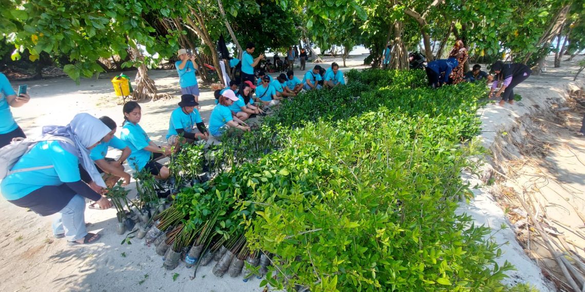 Infobank Bersama IBI, Makapala, dan 25 Institusi Keuangan Tanam 10.000 Mangrove