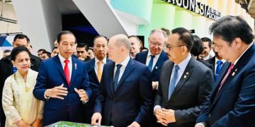 Jokowi Pamer Paviliun “Kapal Pinisi” Indonesia di Hannover Messe 2023