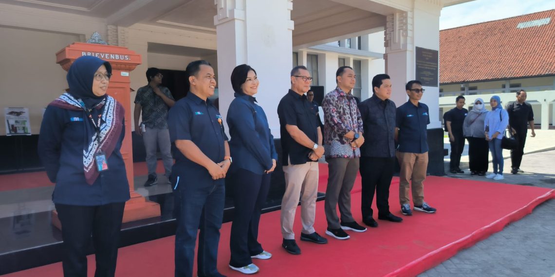 Kunjungan Kerja, Erick Thohir Tinjau Pembangunan Pos Bloc Surabaya