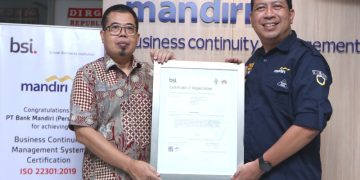 Bank Mandiri jadi bank KBMI 4 Pertama di RI yang Raih Sertifikasi ISO 22301