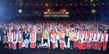 Jokowi Jadi Saksi Rekor Guinness World of Record Pergelaran Angklung Terbesar di Dunia