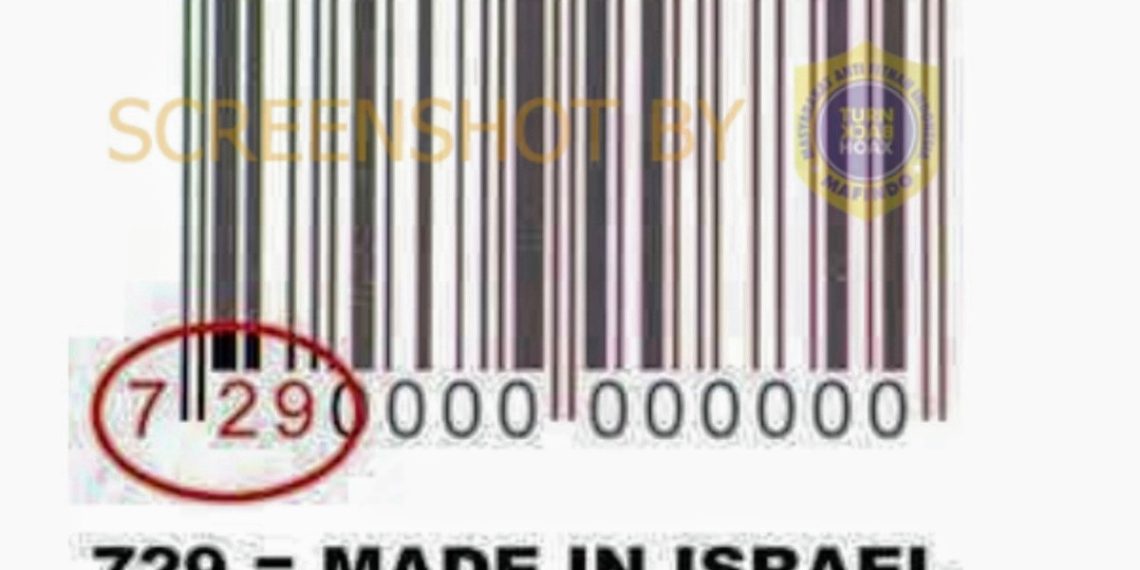 Cek Fakta, Kode Barcode Berawalan Angka 729 Produk Israel?