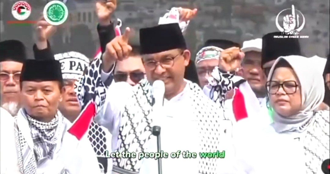 Orasi Lantang di Monas, Anies Baswedan: Free Palestine