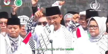 Orasi Lantang di Monas, Anies Baswedan: Free Palestine