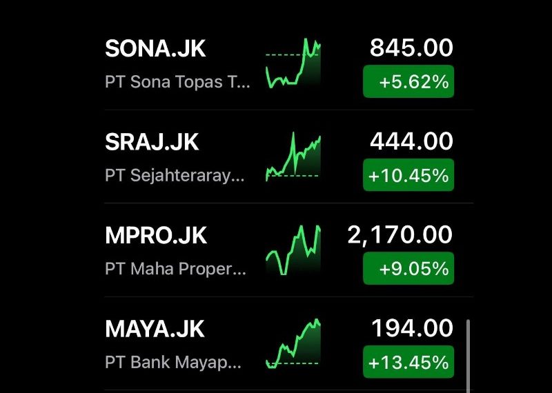 Akhir Pekan, Saham-Saham Perusahaan Group Mayapada Rebound