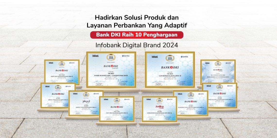 Bank DKI Boyong 10 Penghargaan Infobank Digital Brand 2024