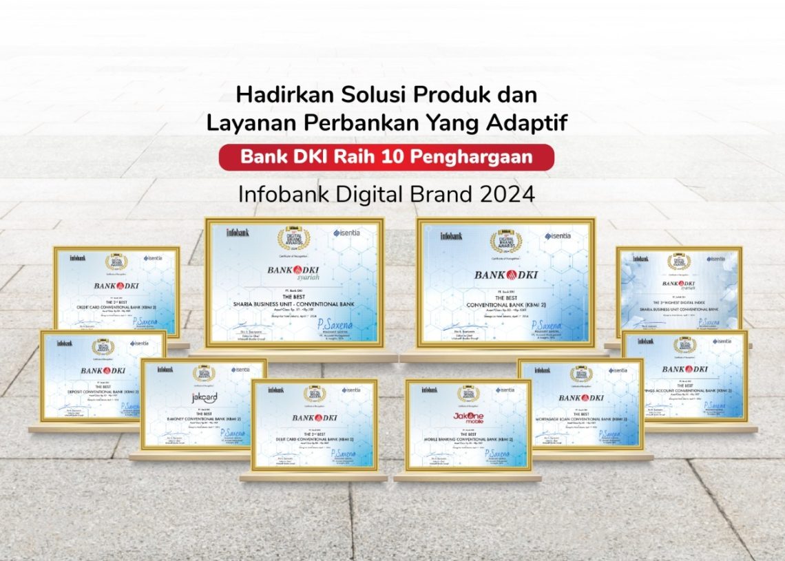 Bank DKI Boyong 10 Penghargaan Infobank Digital Brand 2024 | Infobanknews