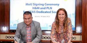 Penandatanganan nota kesepahaman Green Energy As Services (GEAS) antara PLN dengan H&M
