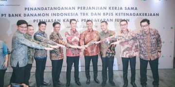 BPJS Ketenagakerjaan Gandeng  Bank  Danamon untuk Permudah Pembayaran Iuran