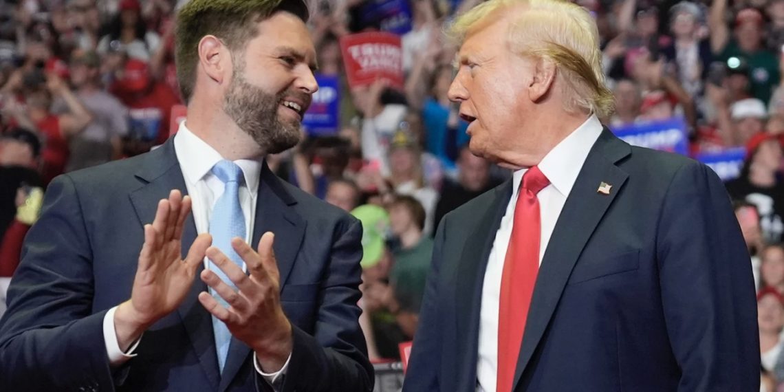 Kandidat Presiden AS Donald Trump dan Wakilnya J.D Vance