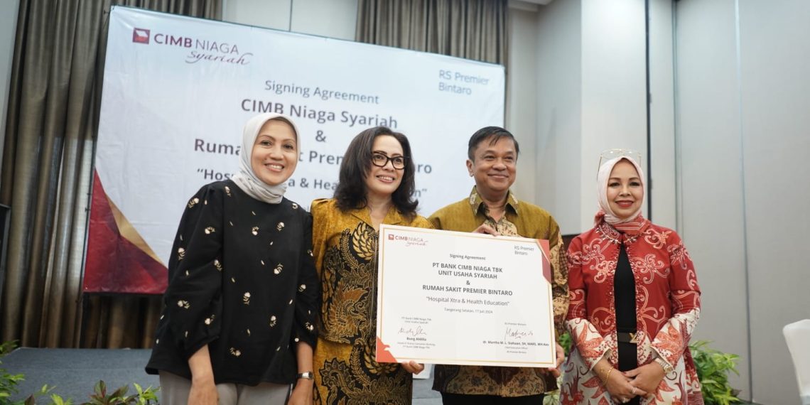 penandatanganan Agreement antara CIMB Niaga Syariah dan RS Premier Bintaro, di Tangerang Selatan, Rabu (17/7/2024
