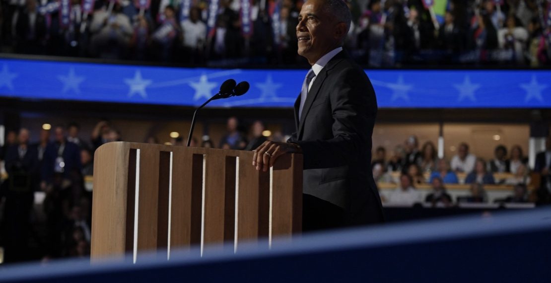 Pidato mantan Presiden AS Barack Obama di Konvensi Nasional Partai Demokrat