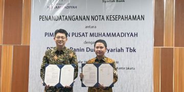 PT Bank Panin Dubai Syariah Tbk (PDSB) dan Persyarikatan Muhammadiyah meneken nota kesepahaman