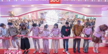 Pembukaan store MINISO Land di Central Park Mall, Sabtu (31/8).