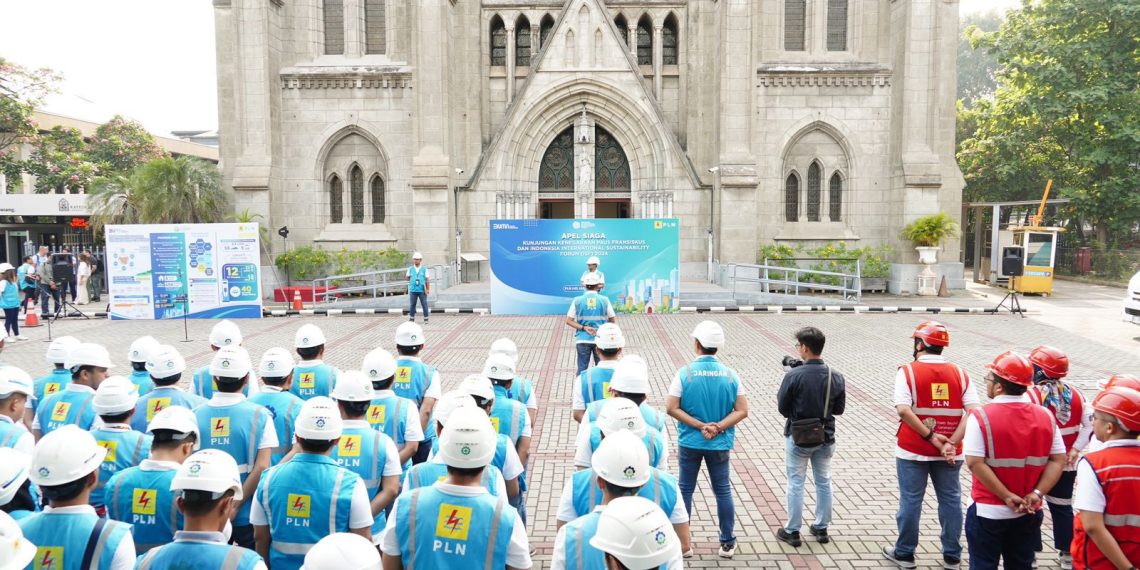 Apel Siaga Kelistrikan acara Kunjungan Paus Fransiskus di Jakarta dan Indonesia Internasional Sustainability Forum (ISF) 2024.