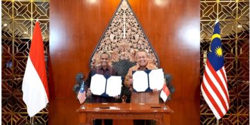 ubernur BI Perry Warjiyo dan Gubernur BNM Dato' Seri Abdul Rasheed Ghaffour