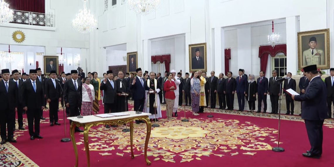 Prabowo Resmi Lantik 56 Wakil Menteri Kabinet Merah Putih