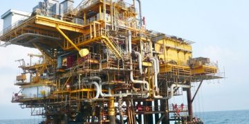 Fasilitas anjungan lepas pantai Intan B di area North Business Unit yang dikelola oleh PHE OSES. Platform Intan ini merupakan lokasi sumur yang berada di area paling utara dan dkembangkan sejak tahun 1990-an.