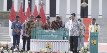 Presiden Joko Widodo (Jokowi) meresmikan Istana Negara di Ibu Kota Nusantara (IKN) yang dibangun melalui Konsorsium PP-WIKA (WIKA KSO) pada Jumat (11/10/2024)