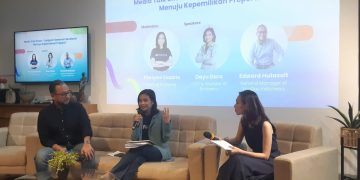 CEO dan Founder Pinhome, Dayu Dara Permata (tengah) di Jakarta