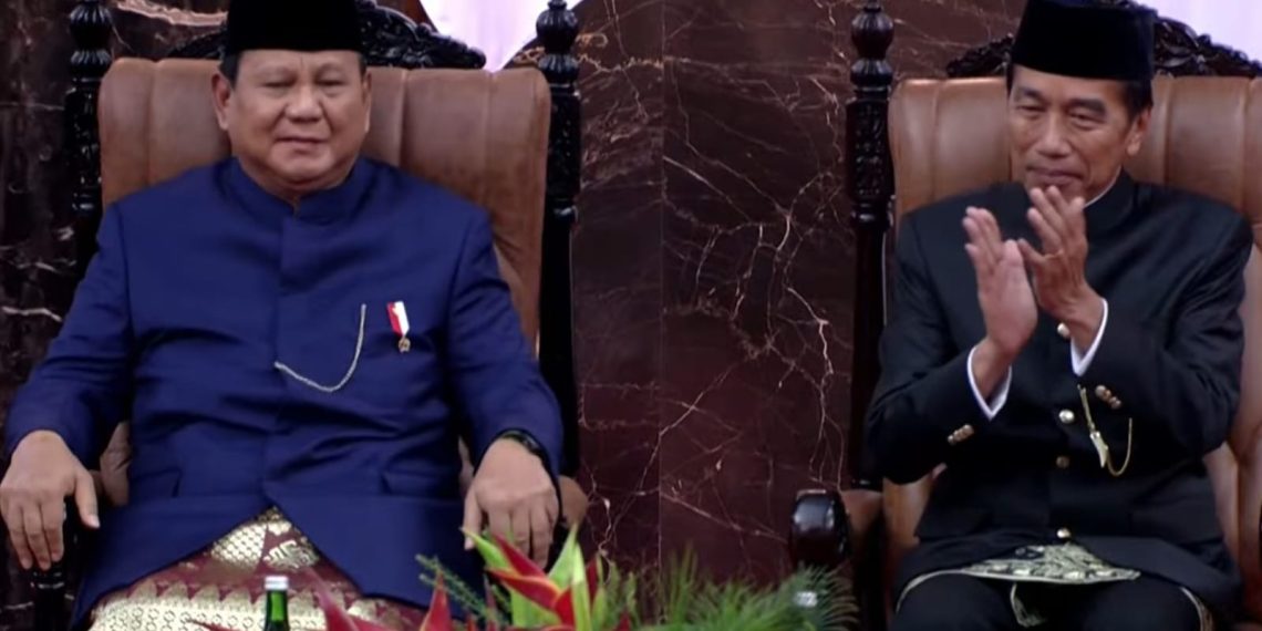 Prabowo dan Jokowi bertukar kursi saat pelantikan Presiden RI 2024-2029