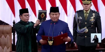 Prabowo ucapkan sumpah saat dilantik sebagai Presiden RI