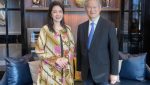 Presiden Director Permata Bank Meliza Musa Rusli dan Presiden of Bangkok Bank Chartsiri Sophonpanich