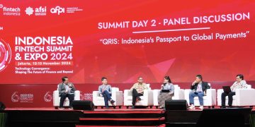 Indonesia Fintech Summit & Expo (IFSE) 2024, yang diselenggarakan sebagai puncak dari rangkaian Bulan Fintech Nasional (BFN) 2024 pada 12-13 November bertempat di The Kasablanka Hall.