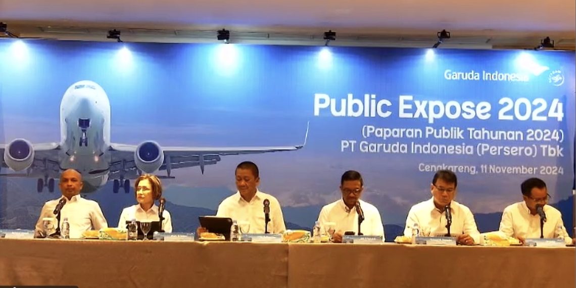 Public Expose Garuda Indonesia, Senin, 11 November 2024.