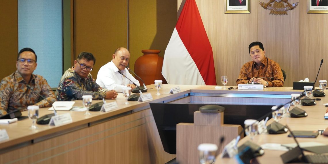 Kementerian BUMN bersama Badan Gizi Nasional saat melakukan pertemuan untuk berkolaborasi mengakselerasi Program Makanan Bergizi Gratis (Foto: Dok. Kementerian BUMN)