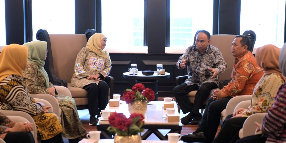 Kunjungan Ketua Umum Pimpinan Pusat Muslimat Nahdlatul Ulama (NU) Khofifah Indar Parawansa,