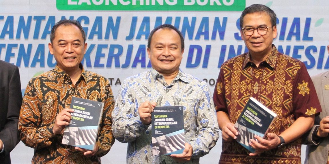 Peluncuran buku bertajuk “Tantangan Jaminan Sosial Ketenagakerjaan di Indonesia”.