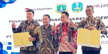 Penandatanganan SHA Pemprov Banten dengan Bank Jatim