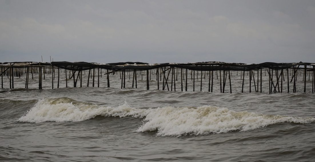 Pagar laut yang terbuat dari bambu itu berdiri sepanjang 30,16 kilometer.