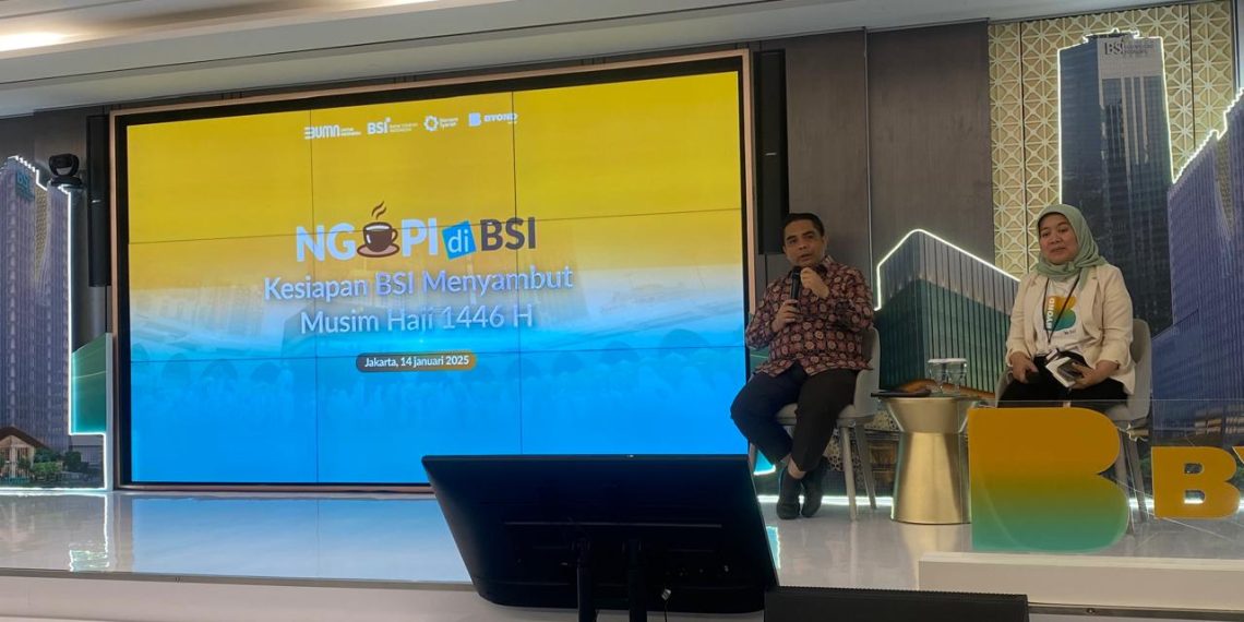 Direktur Sales & Distribution BSI, Anton Sukarna dalam acara “Kesiapan BSI Jelang Musim Haji 1446 Hijriah”, Selasa, 14 Januari 2025.