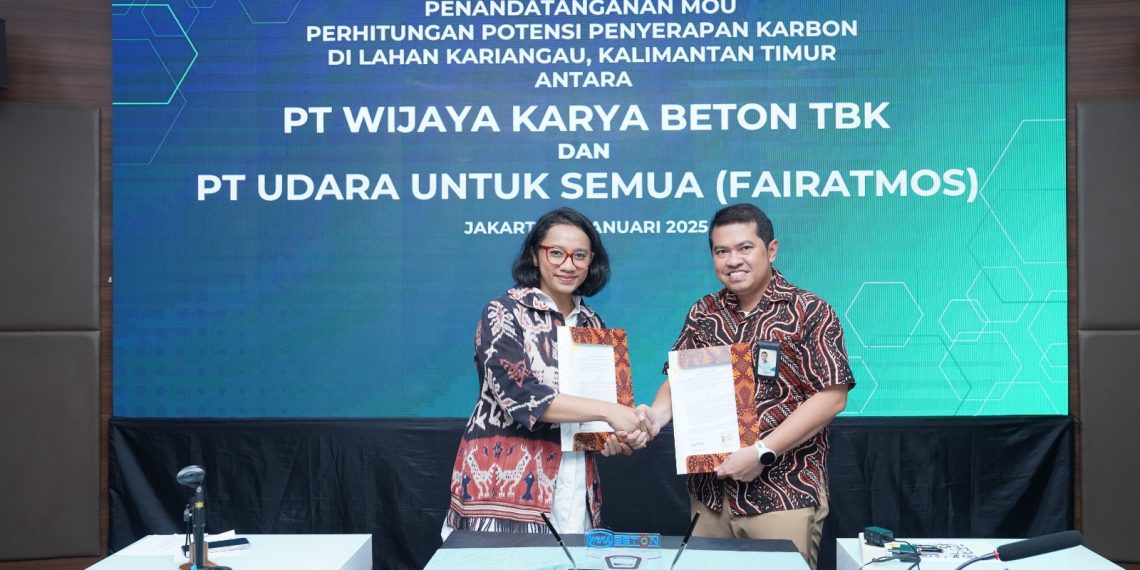 Penandatanganan Memorandum of Understanding (MoU) antara PT Wijaya Karya Beton Tbk (WIKA Beton) dan Fairatmos di Jakarta.