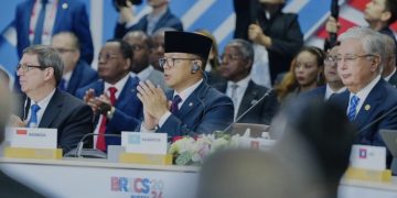 Menteri Luar Negeri Sugiono saat menghadiri KTT BRICS Plus di Kazan, Rusia, pada 24 Oktober 2024