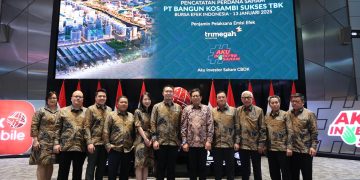 Seremoni pencatatan perdana saham CBDK PT Bangun Kosambi Sukses Tbk