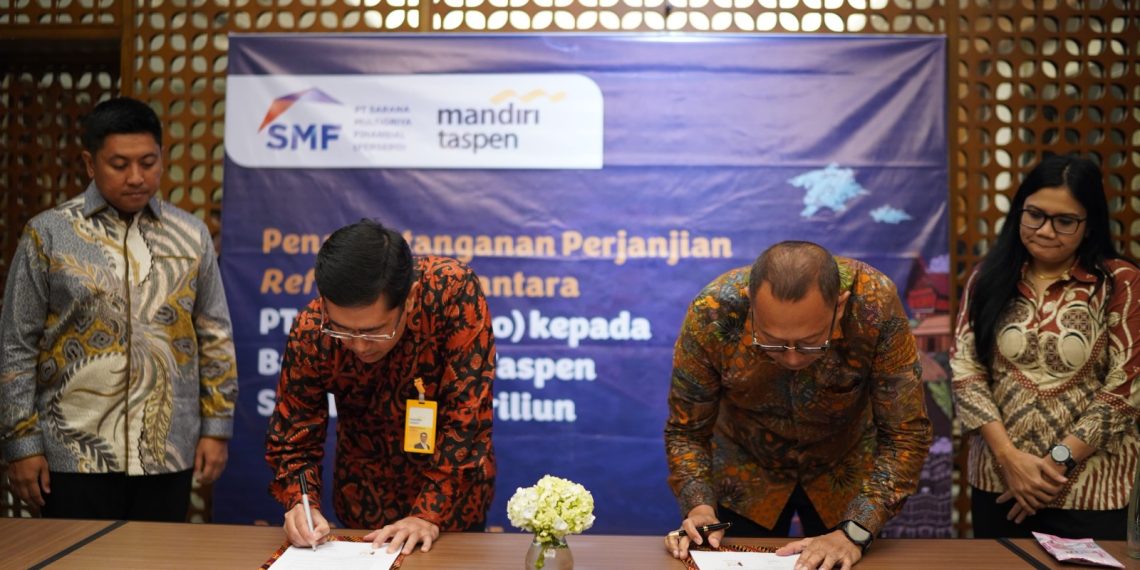 Penandatanganan perjanjian kerja sama SMF dan Mandiri Taspen
