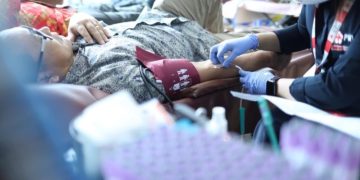 aksi donor darah bagi para pekerja berbagai fungus dan wilayah operasi perusahaan