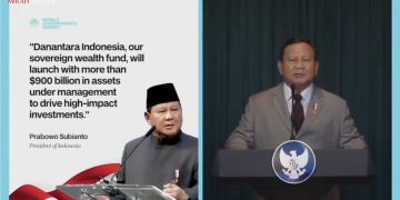 Presiden Prabowo Subianto saat menjadi keynote speaker di forum internasional World Government Summit, Dubai, Uni Emirat Arab secara daring, Kamis (14/2/2025). (Foto: Biro Pers Setpres)